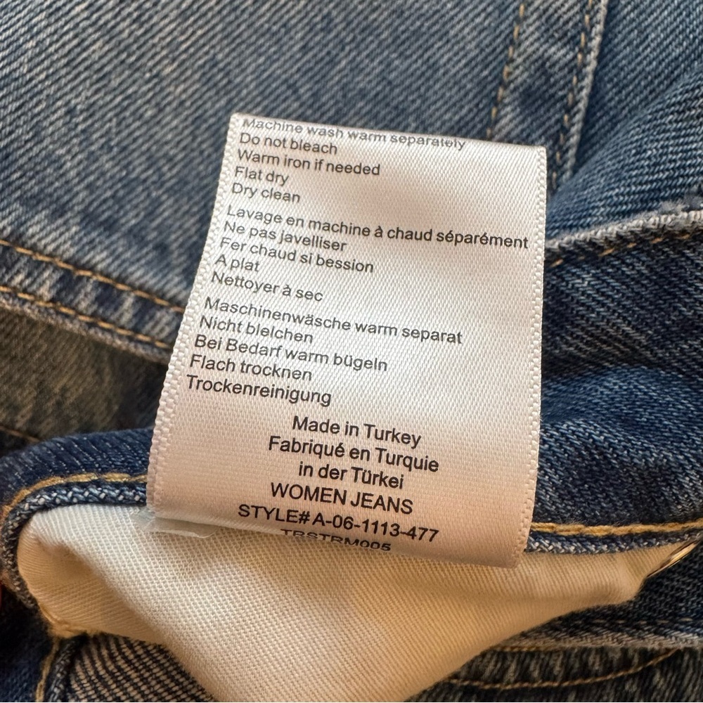 ANINE BING Hugh Jeans in Panama Blue Size 29 - Picture 9 of 9